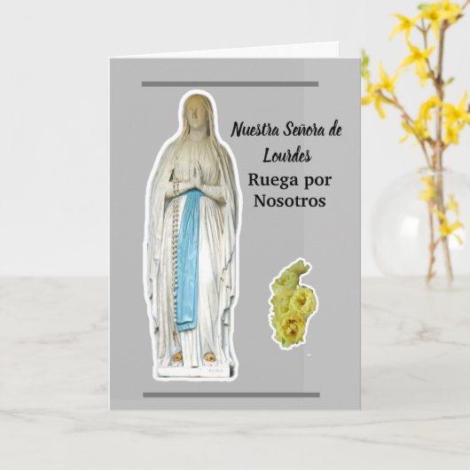 Nuestra Señora de Lourdes Kaart (Gele Bloem)