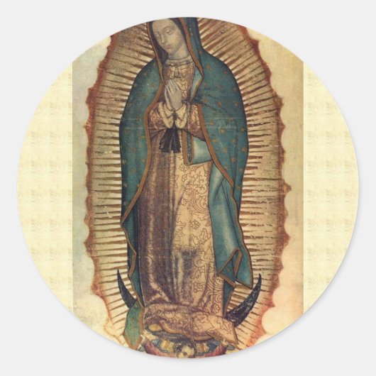 Nuestra Señora Our Lady Maagd of Guadalupe Ronde Sticker (Voorkant)