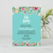 Nuetral Baby shower_Oh Baby Kaart (Staand voorkant)