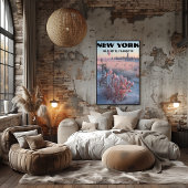 Nueva York: Arte Linea contemporáneo, coordenadas. Perfect Poster