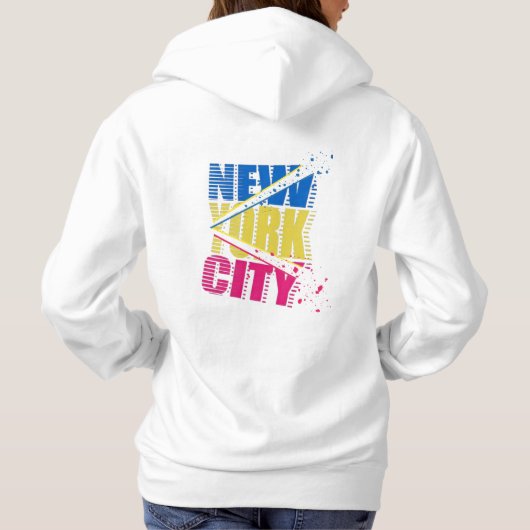 Nueva York en multicolores Hoodie (Achterkant)