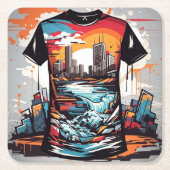 Nueva York, graffiti. Kartonnen Onderzetters (Voorkant)