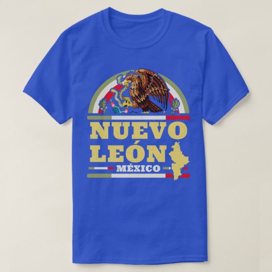 Nuevo Leon Mexico Mapa Bandera Mexicana Mexicaanse T-shirt (Design voorkant)