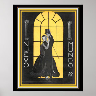 Nuevo Mundo Art Deco Afdrukken 16 x 20 Poster