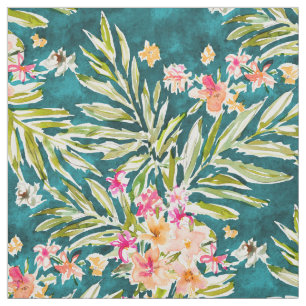 NUEVO VALLARTA Waterverf Tropische Floral Stof