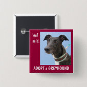 "nuf zei. vierkante button 5,1 cm (Voorkant /achterkant)