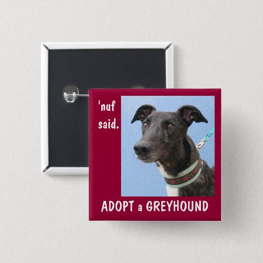 "nuf zei. vierkante button 5,1 cm (Voorkant /achterkant)