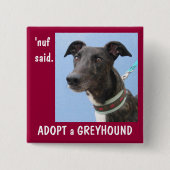 "nuf zei. vierkante button 5,1 cm (Voorkant)