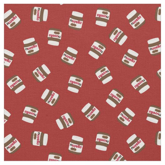 Nufella Chocolate Spread Pattern Stof (Close Up)