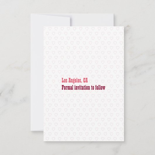 Nuff zei Funny Rustic Simple Wedding Personalized Save The Date (Achterkant)