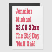 Nuff zei grappige Rustic Wedding Save the Date Kaa (Voorkant / Achterkant)