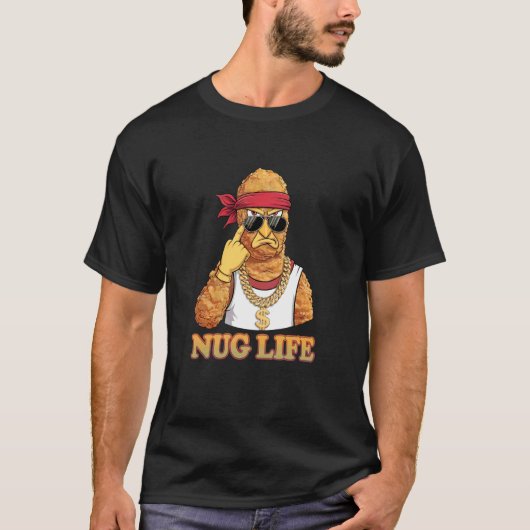 Nug Leven - Grappige Kip Nugget Liefhebber T-shirt (Voorkant)