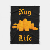 Nug Life Dinosaur Chicken Nugget Funny Retro  Fleece Deken (Voorkant)