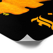 Nug Life Dinosaur Chicken Nugget Funny Retro  Poster (Hoek)