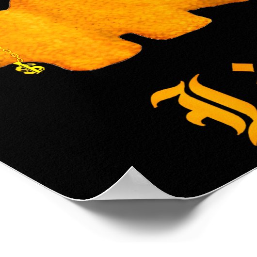 Nug Life Dinosaur Chicken Nugget Funny Retro  Poster (Hoek)