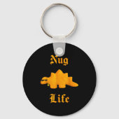 Nug Life Dinosaur Chicken Nugget Funny Retro  Sleutelhanger (Voorkant)