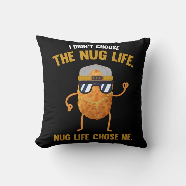 Nug Life Funny Chicken Nuggets Kussen (Voorkant)