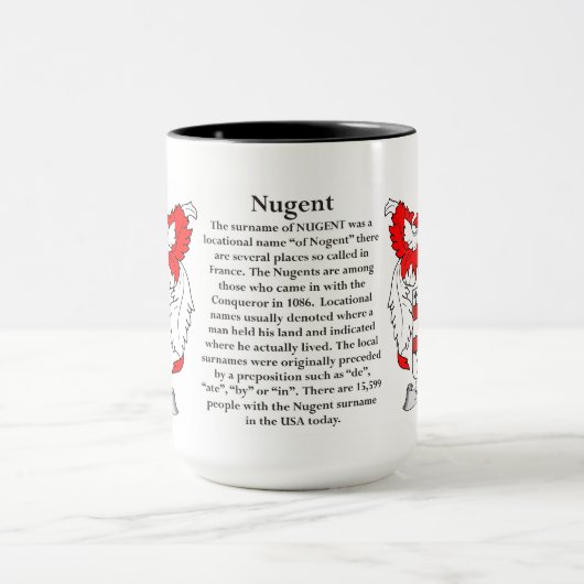 Nugent Family Coat of Arms Mok (Midden)