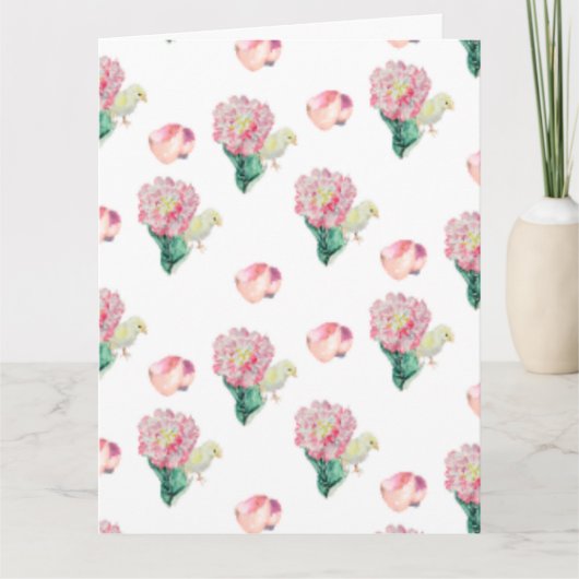 Nugget Baby Easter Chick and Tulip Kaart (Voorkant)