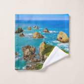 Nugget Point-eilandjes, Nieuw-Zeeland Bad Handdoek (Wasdoekje)