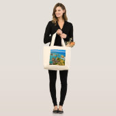 Nugget Point-eilandjes, Nieuw-Zeeland Grote Tote Bag (Voorkant (model))