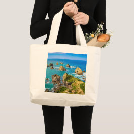Nugget Point-eilandjes, Nieuw-Zeeland Grote Tote Bag