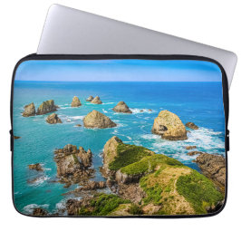 Nugget Point-eilandjes, Nieuw-Zeeland Laptop Sleeve