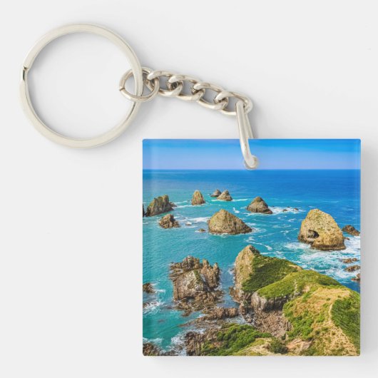 Nugget Point-eilandjes, Nieuw-Zeeland Sleutelhanger (Voorkant)