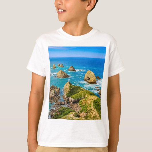Nugget Point-eilandjes, Nieuw-Zeeland T-shirt (Voorkant)