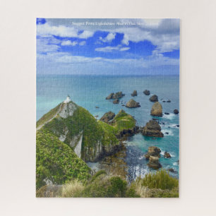 Nugget Point Lighthouse Ahuriri Flat Nieuw-Zeeland Legpuzzel