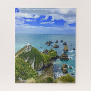 Nugget Point Lighthouse Ahuriri Flat Nieuw-Zeeland Legpuzzel
