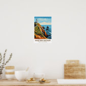 Nugget Point Lighthouse Nieuw-Zeeland Reizen Vinta Poster (Keuken)