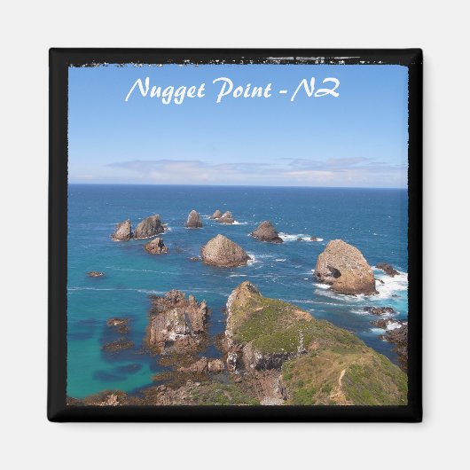 Nugget Point Rock Circle, NZ -2 (Fridge Magnet) Magneet (Voorkant)