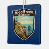 Nugget Point Vuurtoren Nieuw-Zeeland Reizen  Keramisch Ornament (Links)