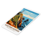 Nugget Point Vuurtoren Nieuw-Zeeland Reizen Magneet (Linkerzijde)