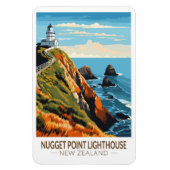 Nugget Point Vuurtoren Nieuw-Zeeland Reizen Magneet (Verticaal)