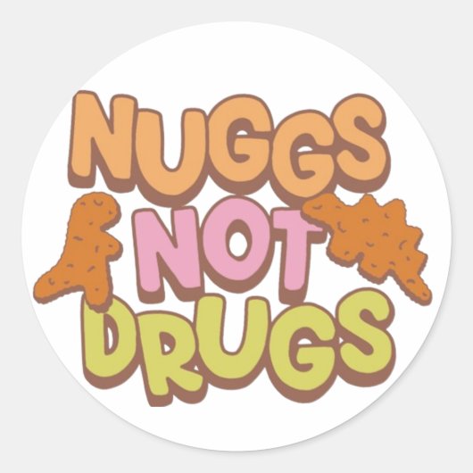 Nuggs geen drugs ronde sticker (Voorkant)