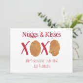 Nuggs & Kisses Kip Nuggets Pun Valentijn Foto (Staand voorkant)