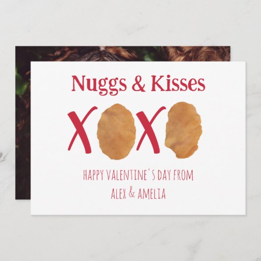 Nuggs & Kisses Kip Nuggets Pun Valentijn Foto (Voorkant / Achterkant)