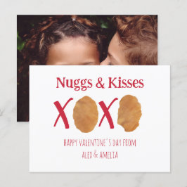 Nuggs & Kisses Kip Nuggets Pun Valentijn Foto Briefkaart