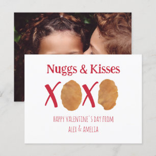 Nuggs & Kisses Kip Nuggets Pun Valentijn Foto Briefkaart