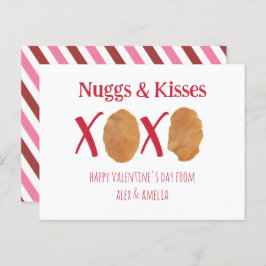 Nuggs Kisses Kip Nuggets Pun Valentijn Streep Briefkaart