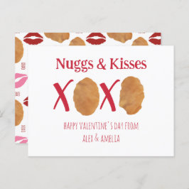 Nuggs & Kisses Kip Nuggets Punny Valentijn Briefkaart