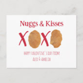 Nuggs & Kisses Kip Nuggets Punny Valentijn Briefkaart (Voorkant)