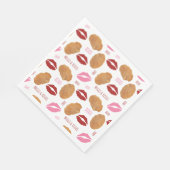 Nuggs & Kisses Valentijn Pattern Nuggets Lips Servet (Hoek)