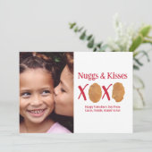 Nuggs & Kisses XOXO Stripe Valentijn Foto Kaart (Staand voorkant)