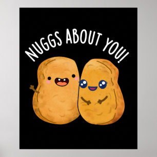 Nuggs over je grappige eten Nugget Pun Dark BG Poster