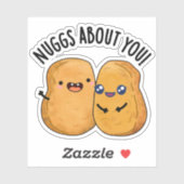 Nuggs over je grappige eten Nugget Pun Sticker (Vel)
