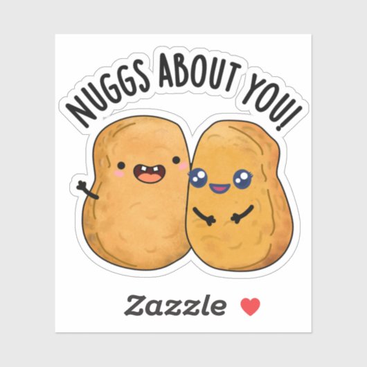 Nuggs over je grappige eten Nugget Pun Sticker (Vel)