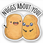 Nuggs over je grappige eten Nugget Pun Sticker (Voorkant)